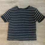 American Dream Black and White Striped Tee Photo 1