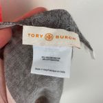 Tory Burch Striped Scarf Viscose Cotton Blend Cream Pink Gray Made in Italy Photo 1