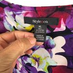 Style & Co XL Floral Print Top 3/4 Sleeve Purple Multi Photo 10