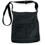 The Sak Iris Cross Body Bag Roots Leather Crossbody Bag Purse Tote Black Leather Photo 2