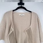 Loft Ann Taylor Chunky Knit Open Front Cardigan Sweater Cream Small Layering Photo 5
