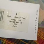 We Wore What ππ Plaid Print Smocked Mesh Pants ~ Swimsuit Coverup Large L NWT Photo 13