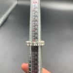 Princess Cut Cubic Zirconia Eternity Band Ring Size 5.5 Sterling Silver Photo 5