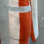 Anrabess orange & Blue chunky striped button cardigan Oversized size small Photo 3