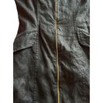 Finity Vtg 100% Linen black Full Front Zip Sheath Dress Office Business Size 14 Photo 2