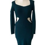 Abercrombie & Fitch NWOT Long Sleeve midi sweater cutout dress Teal Photo 5