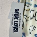 Muk Luks Cream and Blue Pajama Pants Size L Photo 3