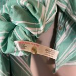 Anthropologie Striped Popover Midi Shirt Dress Green XXS/XS Photo 8