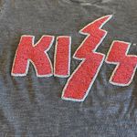 Lucky Brand  Black and Red beaded KISS graphic Short Sleeve Tee medium Photo 1