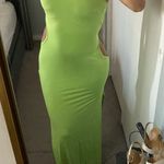 NEW "Pretty Cabana" Lime Green Cut Out Maxi Beach Dress Size M Photo 2