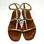 Tory Burch  Lowell Flat Gladiator Sandal in Gold Size 9.5 Photo 9