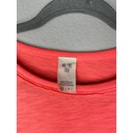 Free People We The Free Neon Orange Soft Raw Hem Crewneck Tee T-Shirt Top XS Photo 5