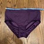 Lands End Womens Solid Purple Banded Bikini Swim Suit Bottom Brief Size 10 Photo 4