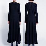 ZARA NWT Limited Edition long sleeve cutout open shoulder maxi dress, size large Photo 0