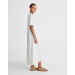 Madewell  Poplin Splitneck Midi Shirtdress White Size Large NWT Minimalist Luxe Photo 1