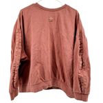 Adidas Crew Neck Sweatshirt Embroidered Shimmer Logo Oversized Ash Pink L NWOT Photo 1