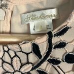 Shoshanna ANTHROPOLOGIE  FLUTTER-SLEEVE DRESS- SIZE 2 nude black white Photo 4