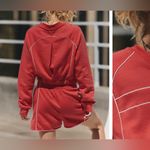 Free People NWT FP Movement Seeing Double Set - winterberry red - Medium Photo 3