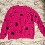 No Boundaries Pink and Black Sun and Moon Sweater Photo 2