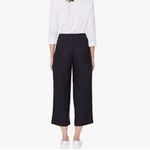 NYDJ Frisco Wide Leg Crop Pants in Black Pleated Size 12 Photo 4