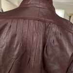 Peruzzi Burgundy Jacket Italian Leather Jacket No Belt . Sz L Purple Size L Photo 2
