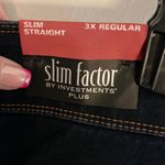 Investments  SLIM FACTOR 3X Regular Slim Straight Pull-on Jeans Dark Wash NWT Photo 3