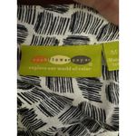 Rock Flower Paper Medium Black White Graphic Print Button Down Long Sleeve Top Photo 4