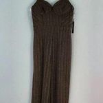 Haute Monde Bronze Shimmer Spaghetti Strap Wide Leg Pantsuit XL NWT Photo 0