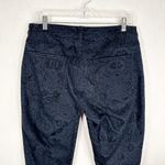 CAbi Size 12 Jeans Skinny All Over Printed Navy Blue Mid Rise Stretch 1636 Photo 8