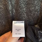 Bar III NEW!  SMALL Black Silver Gold Metallic Iridescent Long Sleeve Slinky Top Photo 5