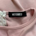 Missguided  Pink Round Neck Short Sleeve Stretch Mini Bodycon Sheath Dress Sz 6 Photo 5