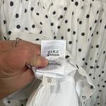 On 34th Polka Dot V Neck Flutter Sleeve Mini Dress Pockets Cottagecore Sz S White Photo 8