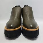 All Black Flatform Jungle Tread Womens Leather Camo Print Slip On Boots Size 38 Green Photo 3