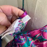 1980 Vintage Satin Paisley Floral California Dynasty Mini Slip Dress Size Large Pink Photo 5