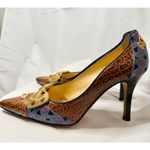 Cole Haan Collection ANGELIA Croc Print Leather Bow Pumps N4991 Size 9B Photo 4