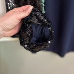 J.Crew Women's Navy Blue Sequin Crepe Long Sleeve Dressy Blouse Top Size Small Photo 8