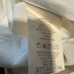 Mystree Elegant Cream Button-Down Shirt Dress tie around waist long sleeve linen M NWT Photo 7