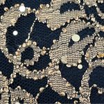 Candlelite Dress Mermaid Gown Gold Metallic Black Elegant Sleeveless Size Medium Photo 5