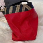 Furla Genuine Leather Red and Black Zebra Print Tote Photo 3