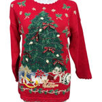 Tiara International Vintage  Christmas Tree Sweater Size Large Photo 0