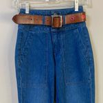 Veronica Beard Logan Slim Straight Extra High Rise Jeans Cornflower Wash Sz 23 Photo 9