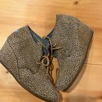Toms Suede Desert Wedge Bootie Cheetah Photo 1