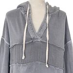 Free People Sail Away Hoodie Women’s Size S Ruffle Tiered Gauzy Gray Photo 4
