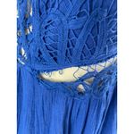 Free People  Elaina Maxi Dress Cobalt Blue Lace Boho XS Photo 7