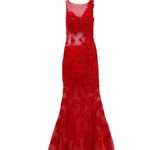 Sherri Hill Sheer Lace Beaded Rhinestone Backless Embellished Gown Dress 11127 Photo 6