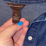Bit & Bridle Jean Dress Tunic Long Roll Tab Sleeve Belt Loops Women’s Small Blue Photo 4