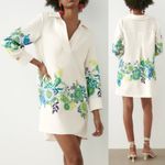 ZARA  Jual Flower Print Collar Dress, Size XL New w/Tag Photo 1