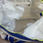 Kipling  White and Blue Tote Bag with Neon Accents Photo 3