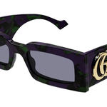 Gucci Sunglasses GG1425S 003 Big Spotted Purple And Green Havana/Grey Lavander Photo 0