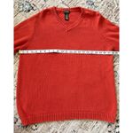 Vintage LL Bean Sweater Womens Large Orange Fisherman Classic Preppy Chunky Photo 6